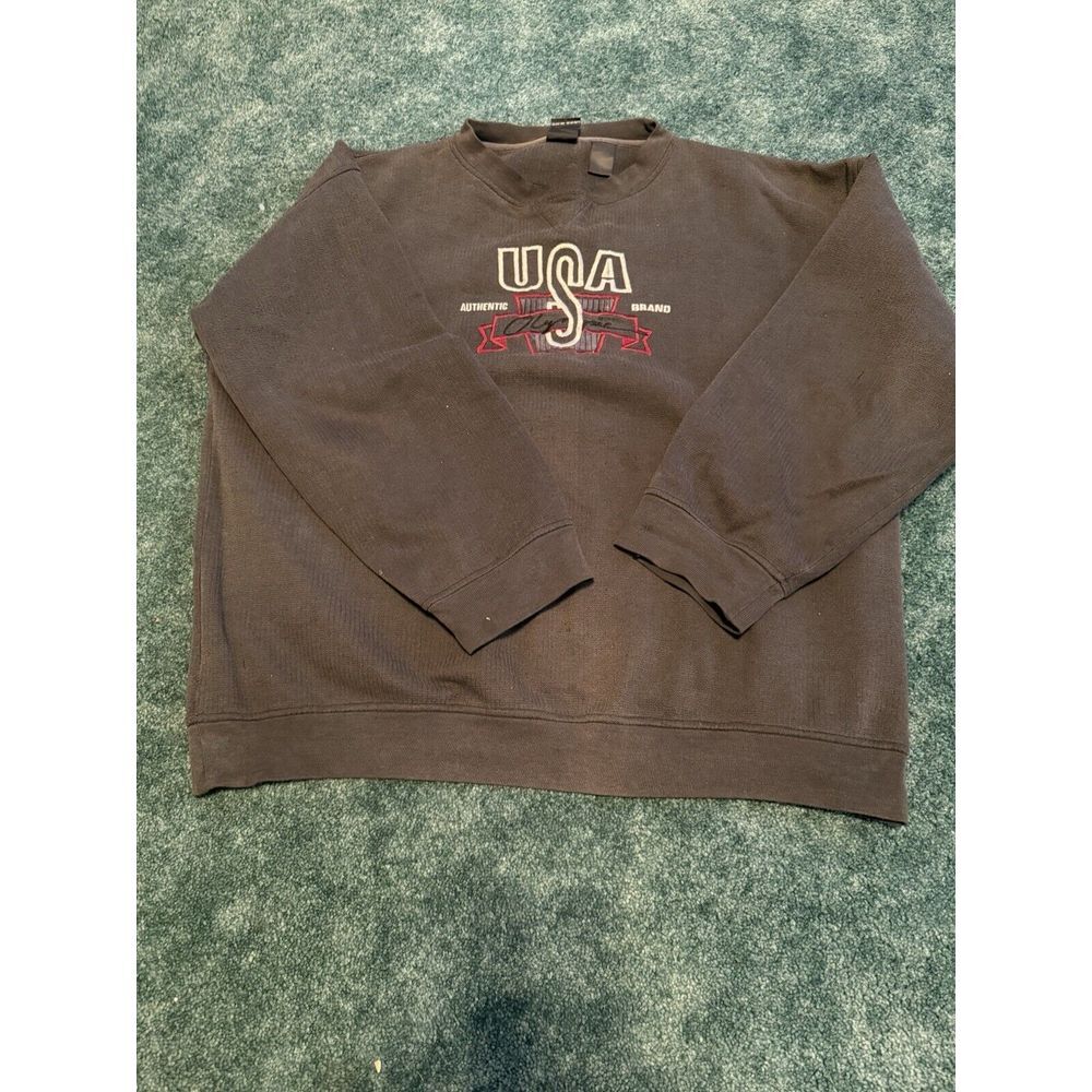 Vtg 90's USA Olympics Jcpenny Waffle Weave Embroidered‎ Sweatshirt 2XL